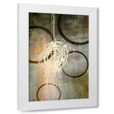 Connections II White Modern Wood Framed Art Print by Marcon, Michael