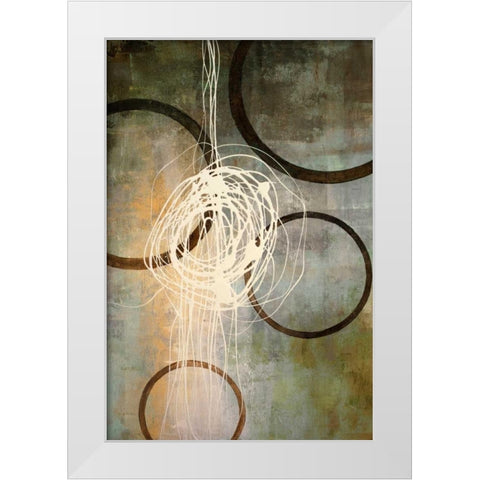 Connections II White Modern Wood Framed Art Print by Marcon, Michael