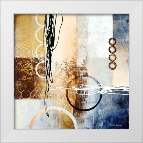 Intersections I White Modern Wood Framed Art Print by Marcon, Michael