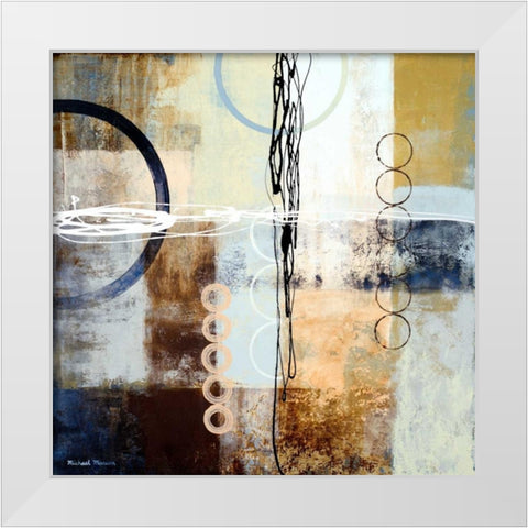 Intersections II White Modern Wood Framed Art Print by Marcon, Michael