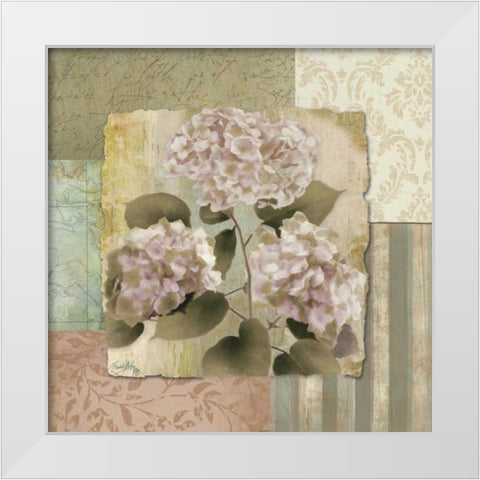 Botanical Hydrangeas White Modern Wood Framed Art Print by Medley, Elizabeth