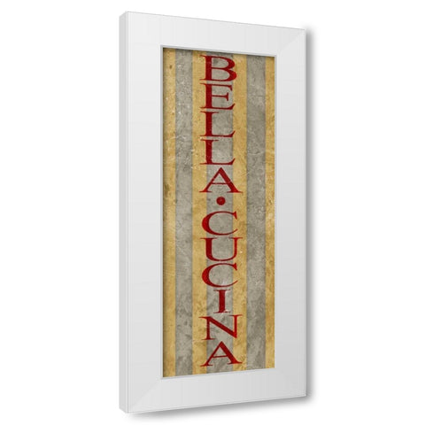 Bella Cucina White Modern Wood Framed Art Print by SD Graphics Studio