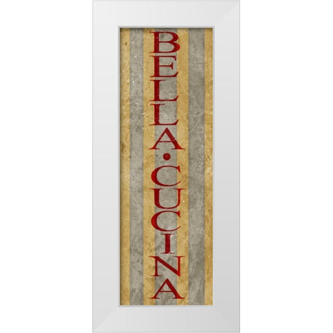 Bella Cucina White Modern Wood Framed Art Print by SD Graphics Studio