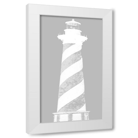 Lighthouse Panel I White Modern Wood Framed Art Print by Rodriguez, Jairo