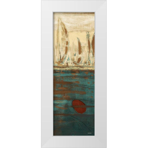 Calm Waters II White Modern Wood Framed Art Print by Kingsley