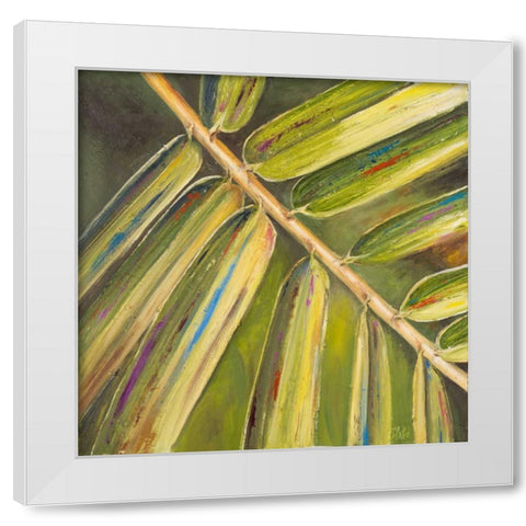 Green Close Up I White Modern Wood Framed Art Print by Pinto, Patricia