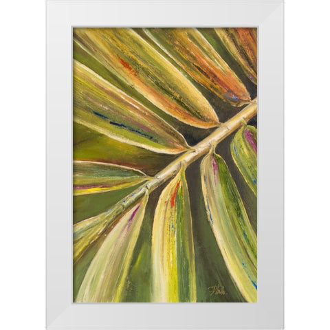 Green Close Up II White Modern Wood Framed Art Print by Pinto, Patricia