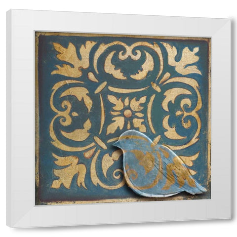 Moroccan Bird I White Modern Wood Framed Art Print by Pinto, Patricia