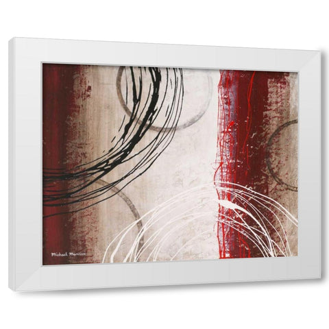 Tricolored Gestures I White Modern Wood Framed Art Print by Marcon, Michael