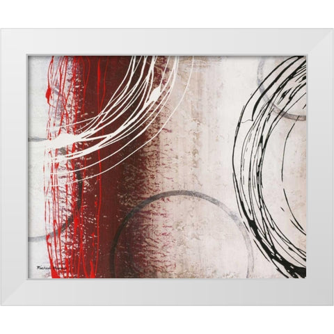 Tricolored Gestures II White Modern Wood Framed Art Print by Marcon, Michael