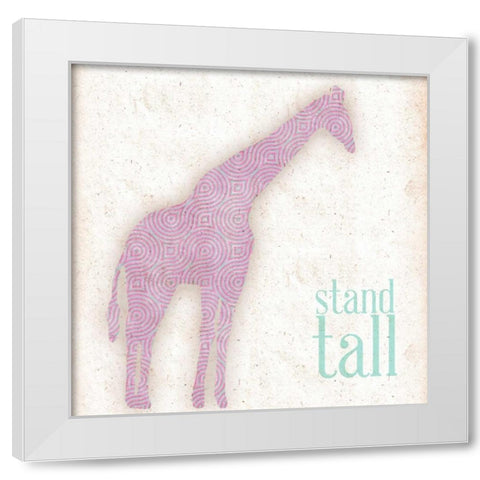 Stand Tall White Modern Wood Framed Art Print by SD Graphics Studio