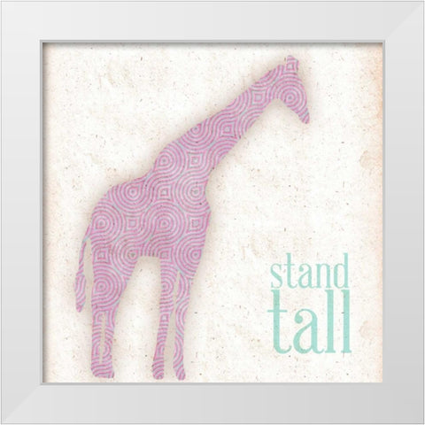 Stand Tall White Modern Wood Framed Art Print by SD Graphics Studio