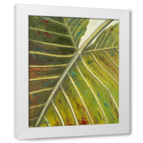 Green Zoom I White Modern Wood Framed Art Print by Pinto, Patricia