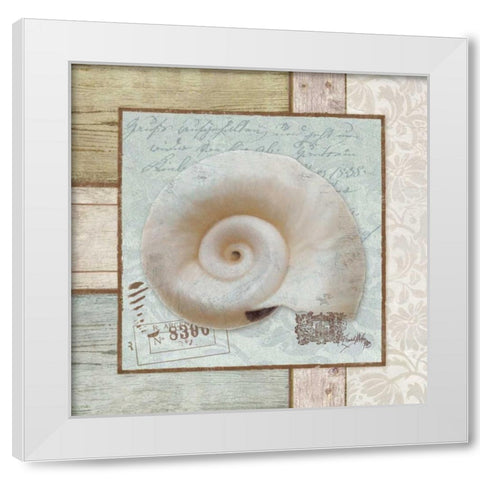 Traveling By Sea II White Modern Wood Framed Art Print by Medley, Elizabeth