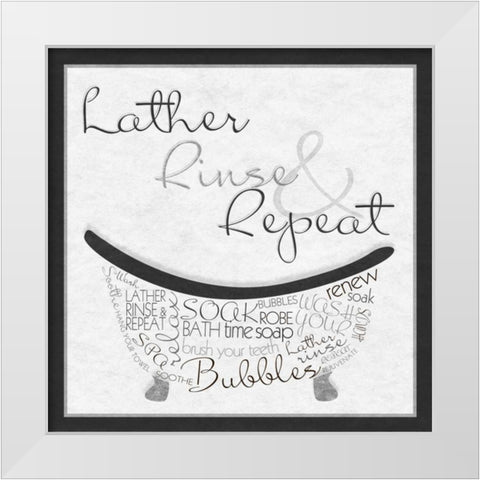 Bath Time I White Modern Wood Framed Art Print by Studio, Sd Graphics