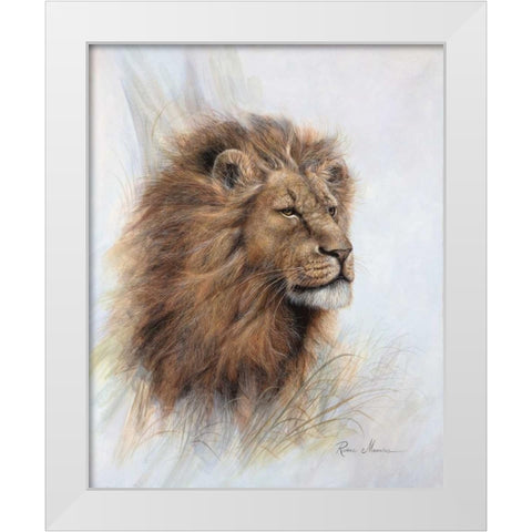 Grandeur White Modern Wood Framed Art Print by Manning, Ruane