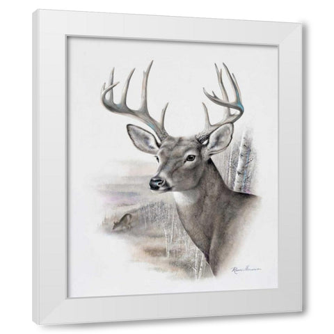 Fall Splendor White Modern Wood Framed Art Print by Manning, Ruane