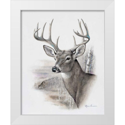 Fall Splendor White Modern Wood Framed Art Print by Manning, Ruane