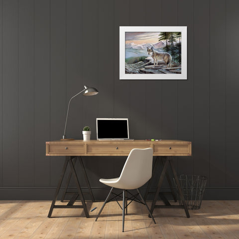 Sentinel White Modern Wood Framed Art Print by Manning, Ruane