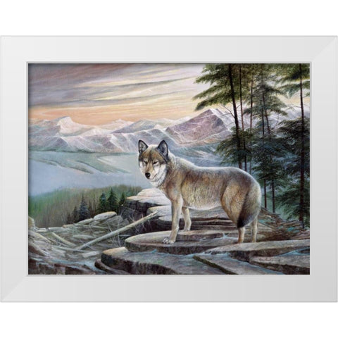 Sentinel White Modern Wood Framed Art Print by Manning, Ruane