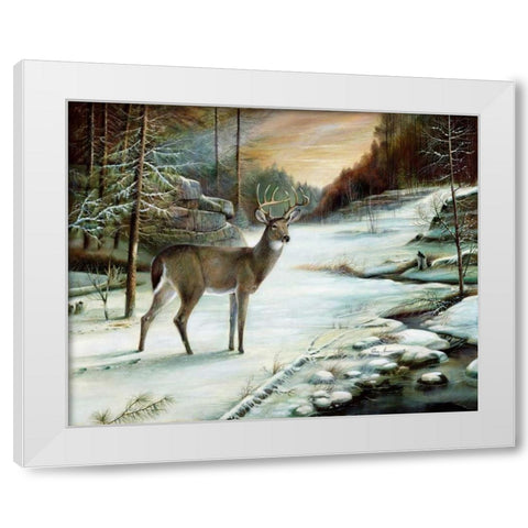 In All Its Glory White Modern Wood Framed Art Print by Manning, Ruane