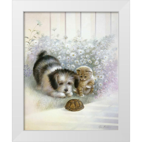 Poor Sport White Modern Wood Framed Art Print by Manning, Ruane