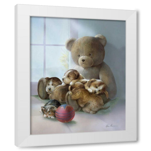 Pleasant Dreams White Modern Wood Framed Art Print by Manning, Ruane