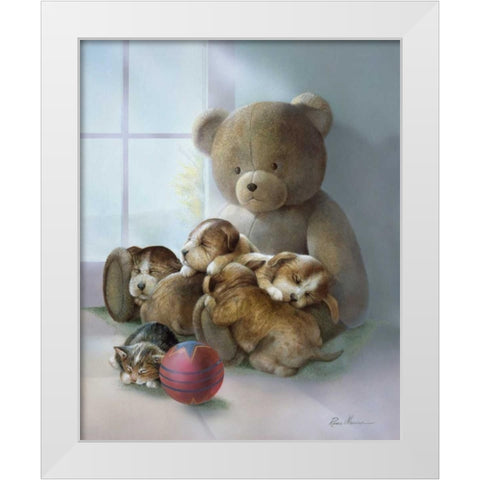 Pleasant Dreams White Modern Wood Framed Art Print by Manning, Ruane
