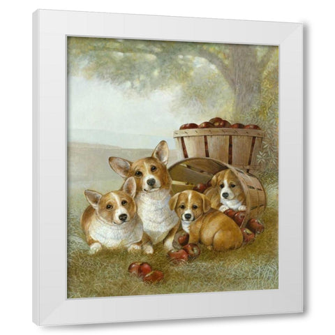 Apple Dumpling White Modern Wood Framed Art Print by Manning, Ruane