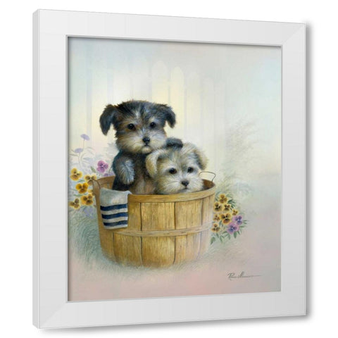 Brotherly Love White Modern Wood Framed Art Print by Manning, Ruane