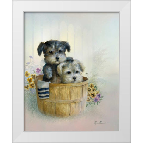 Brotherly Love White Modern Wood Framed Art Print by Manning, Ruane