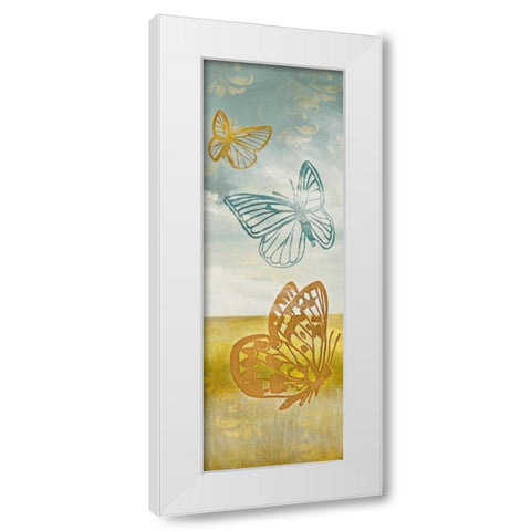 Fluttering Field II White Modern Wood Framed Art Print by Loreth, Lanie