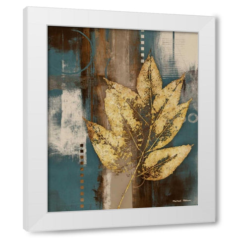 Golden Force I White Modern Wood Framed Art Print by Marcon, Michael