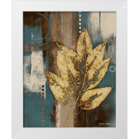 Golden Force I White Modern Wood Framed Art Print by Marcon, Michael