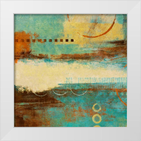 Boardwalk Fun III White Modern Wood Framed Art Print by Marcon, Michael