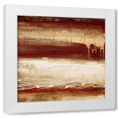 Red Wahn I White Modern Wood Framed Art Print by Marcon, Michael