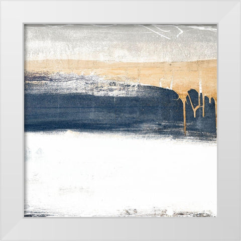 Blue Wahn White Modern Wood Framed Art Print by Marcon, Michael