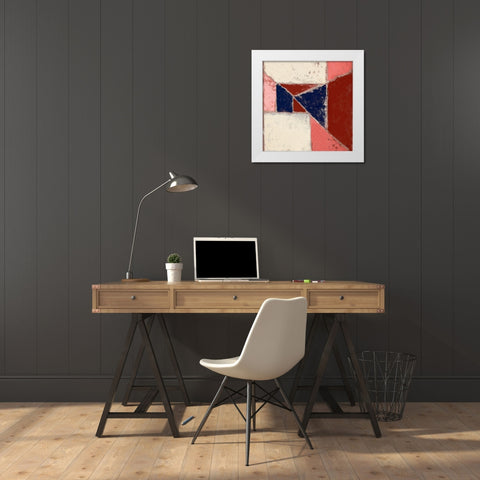 Lemon Rose Play I White Modern Wood Framed Art Print by Marcon, Michael