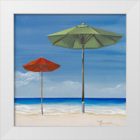 Coastal Scene II White Modern Wood Framed Art Print by Hakimipour, Tiffany