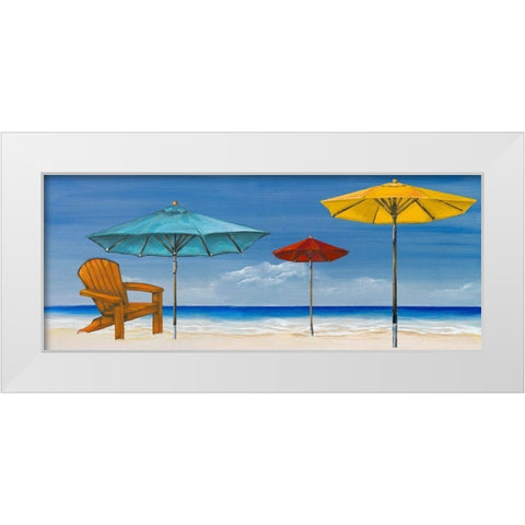 Summertime I White Modern Wood Framed Art Print by Hakimipour, Tiffany