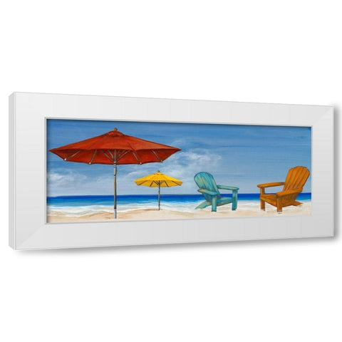 Summertime II White Modern Wood Framed Art Print by Hakimipour, Tiffany