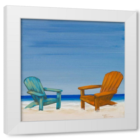 Coastal Scene IV White Modern Wood Framed Art Print by Hakimipour, Tiffany