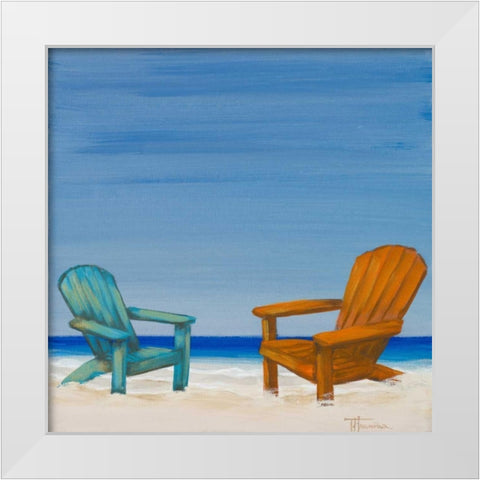 Coastal Scene IV White Modern Wood Framed Art Print by Hakimipour, Tiffany