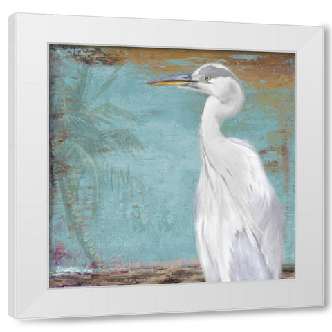 Tropic Heron II White Modern Wood Framed Art Print by Pinto, Patricia