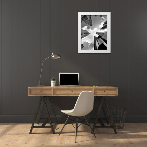 Zenith White Modern Wood Framed Art Print by Lake, Shelley