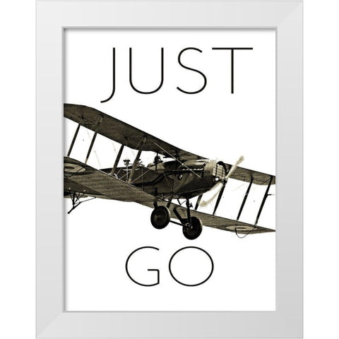 Vintage Airplanes I White Modern Wood Framed Art Print by Marcon, Michael