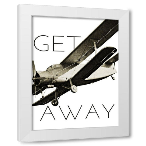 Vintage Airplanes II White Modern Wood Framed Art Print by Marcon, Michael