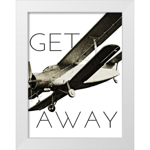 Vintage Airplanes II White Modern Wood Framed Art Print by Marcon, Michael