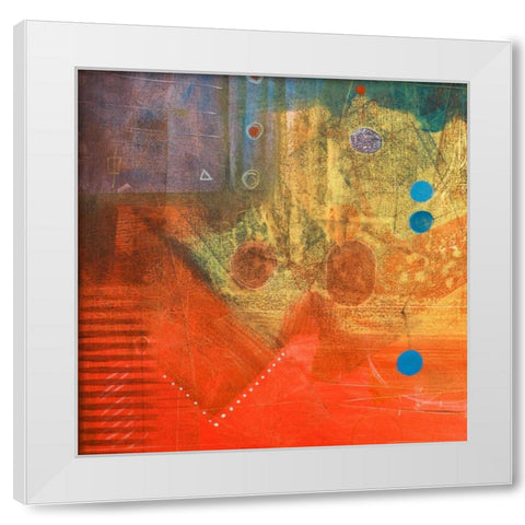 Four Corners II White Modern Wood Framed Art Print by Kingsley