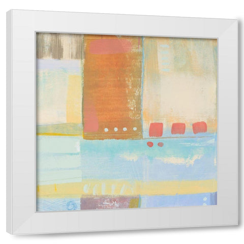 Four Corners II White Modern Wood Framed Art Print by Kingsley